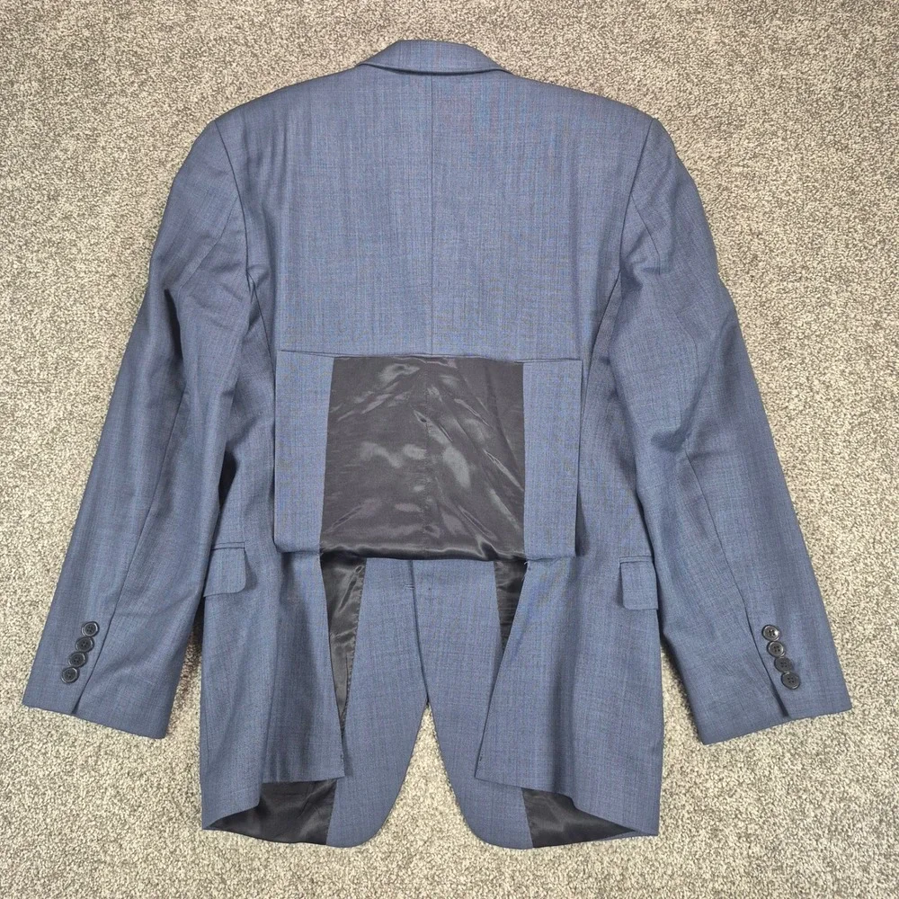 Calvin Klein Suit Mens 38R Blue 100% Wool 2-Piece Blazer and Pants 32x29